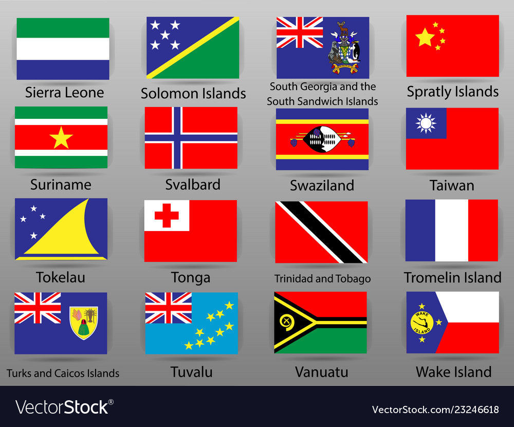 10 country flags with name