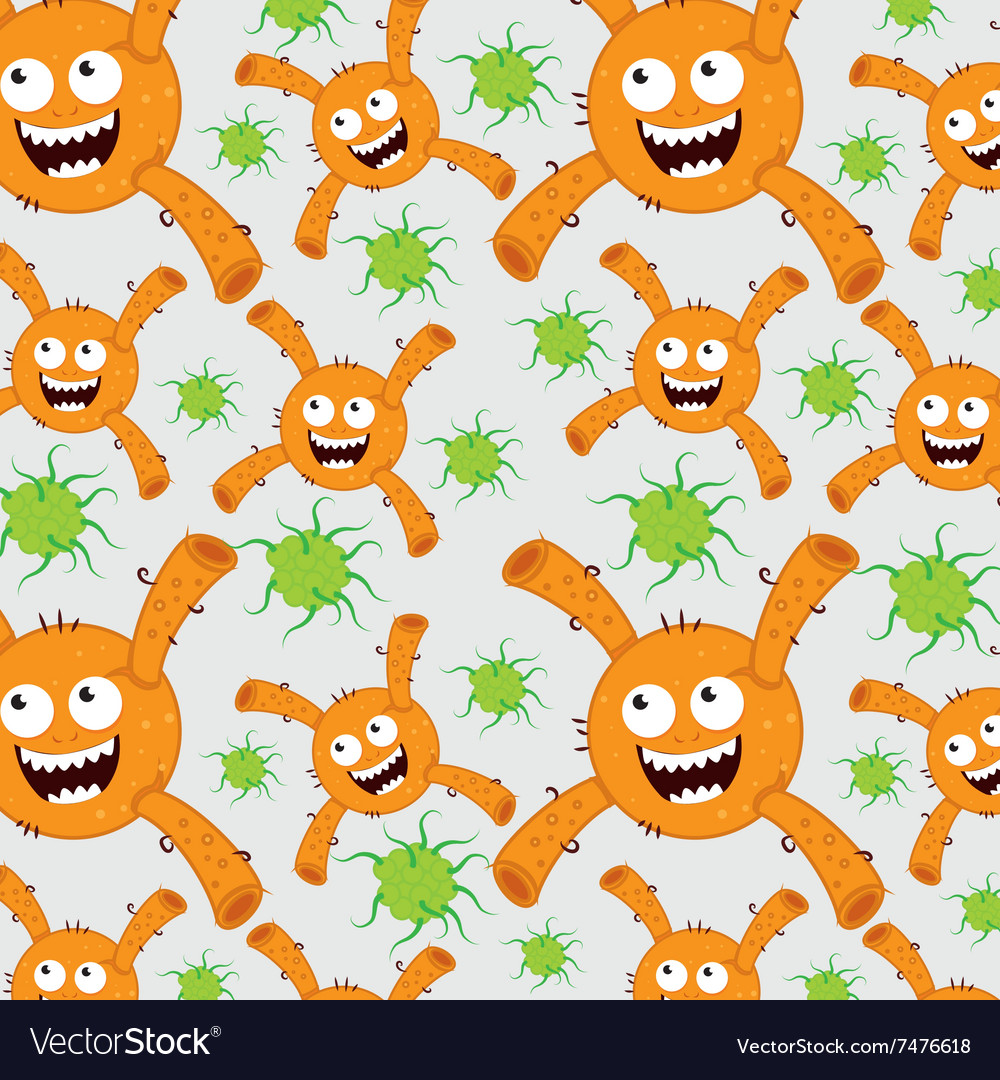 Germs and bacteria cartoon