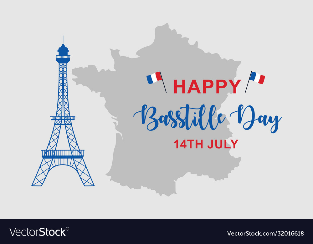 Happy bastille day 14th july french holiday