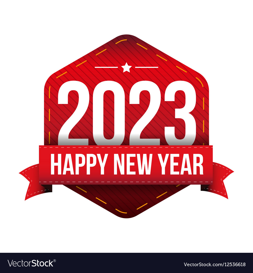 2024 happy new year logo text design cute Vector Image