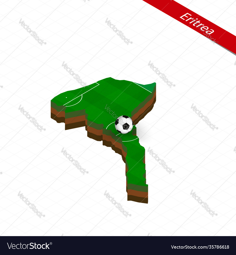 Isometrische Karteneritrea mit Fußballfeld