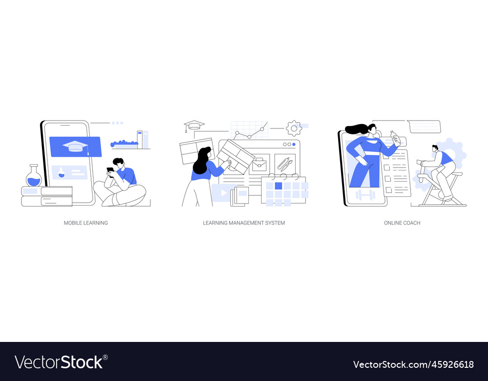 Learning management system abstract concept vector image Learning management system abstract concept