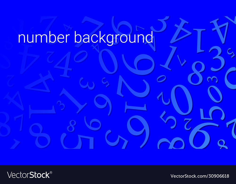 Mathematics background - different numbers vector image Mathematics background - different numbers