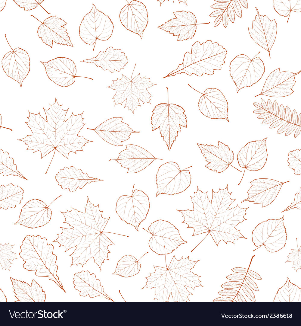 Seamless autumn leaves pattern template