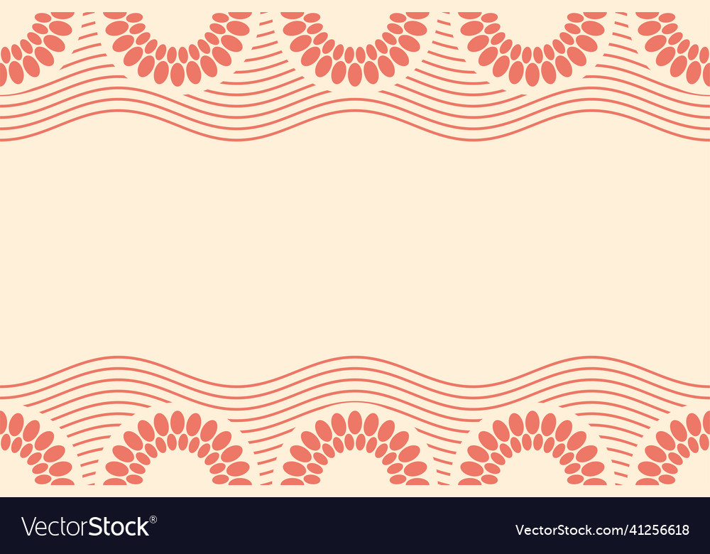 Seamless horizontal border pattern with circles vector image Seamless horizontal border pattern with circles