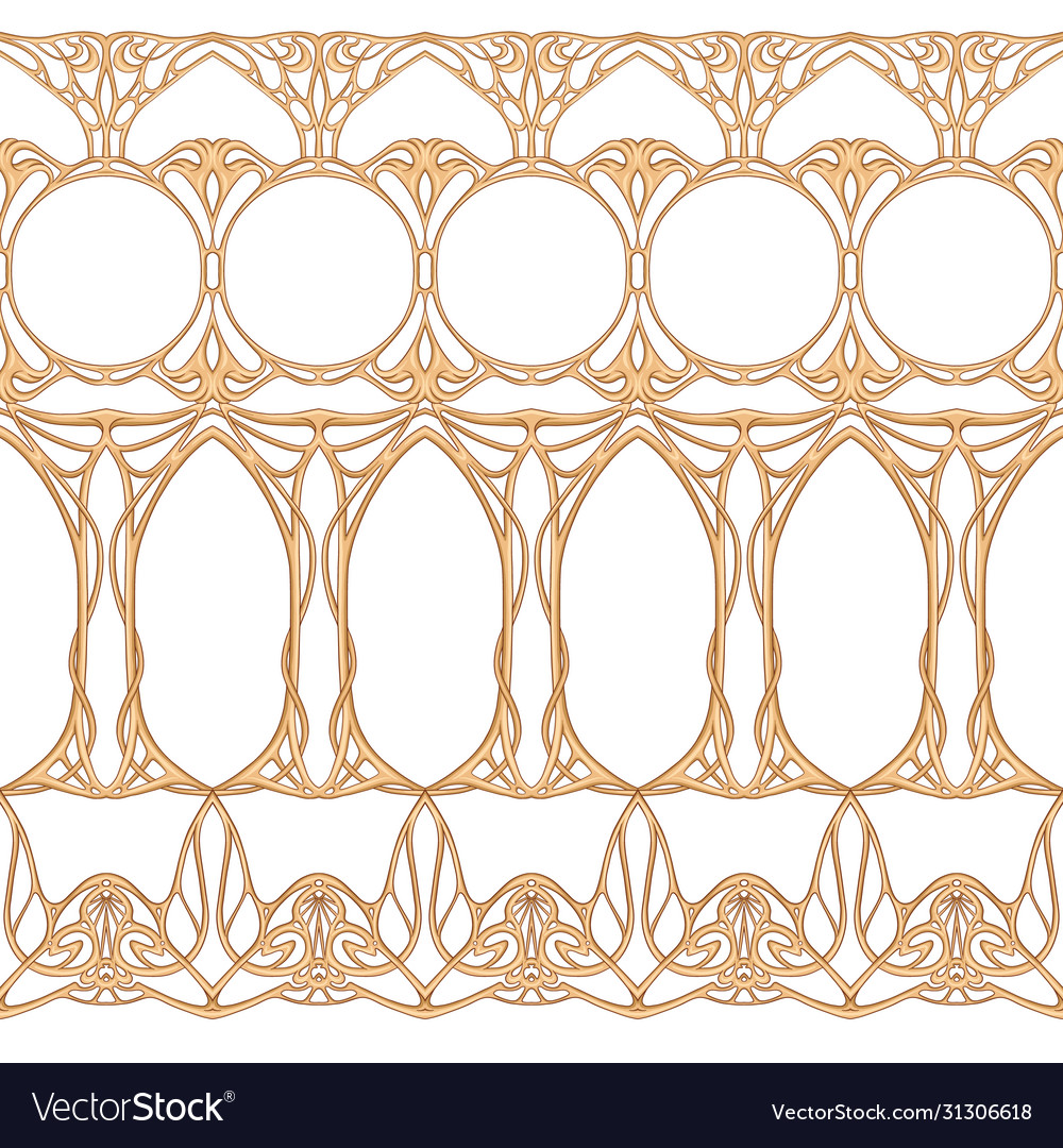 Seamless pattern background in art nouveau style vector image Seamless pattern background in art nouveau style