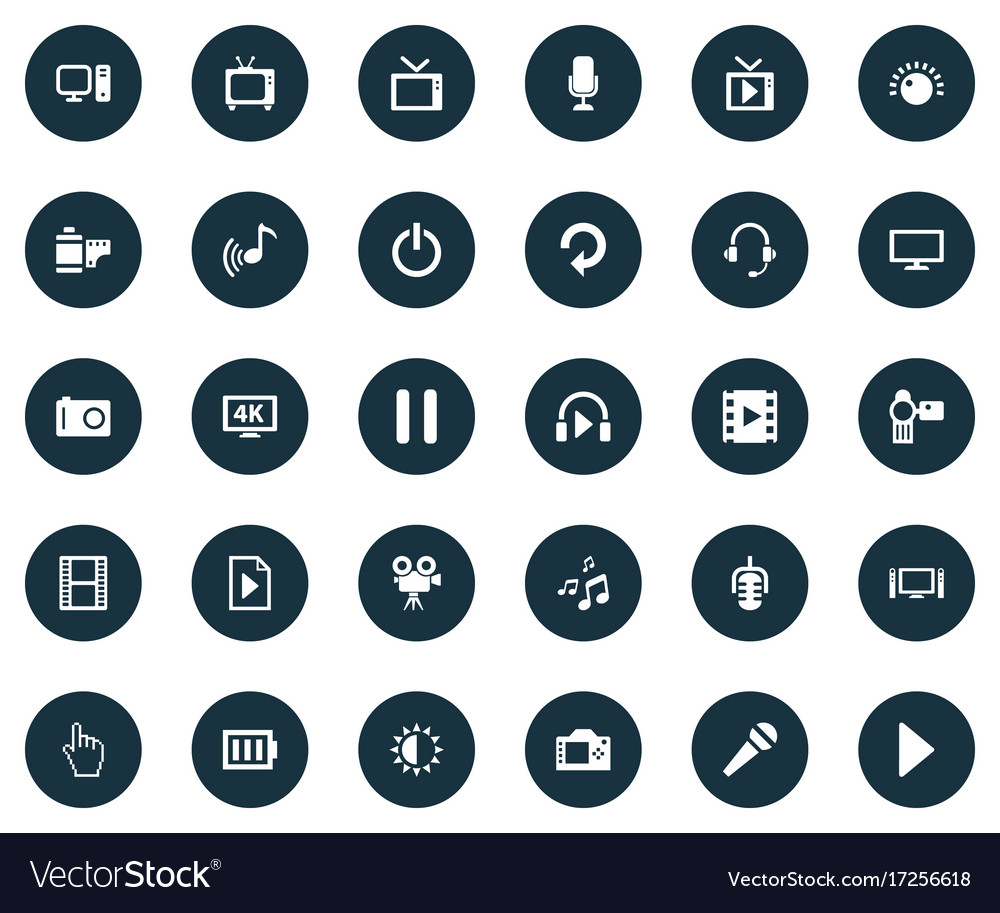Set of simple multi icons