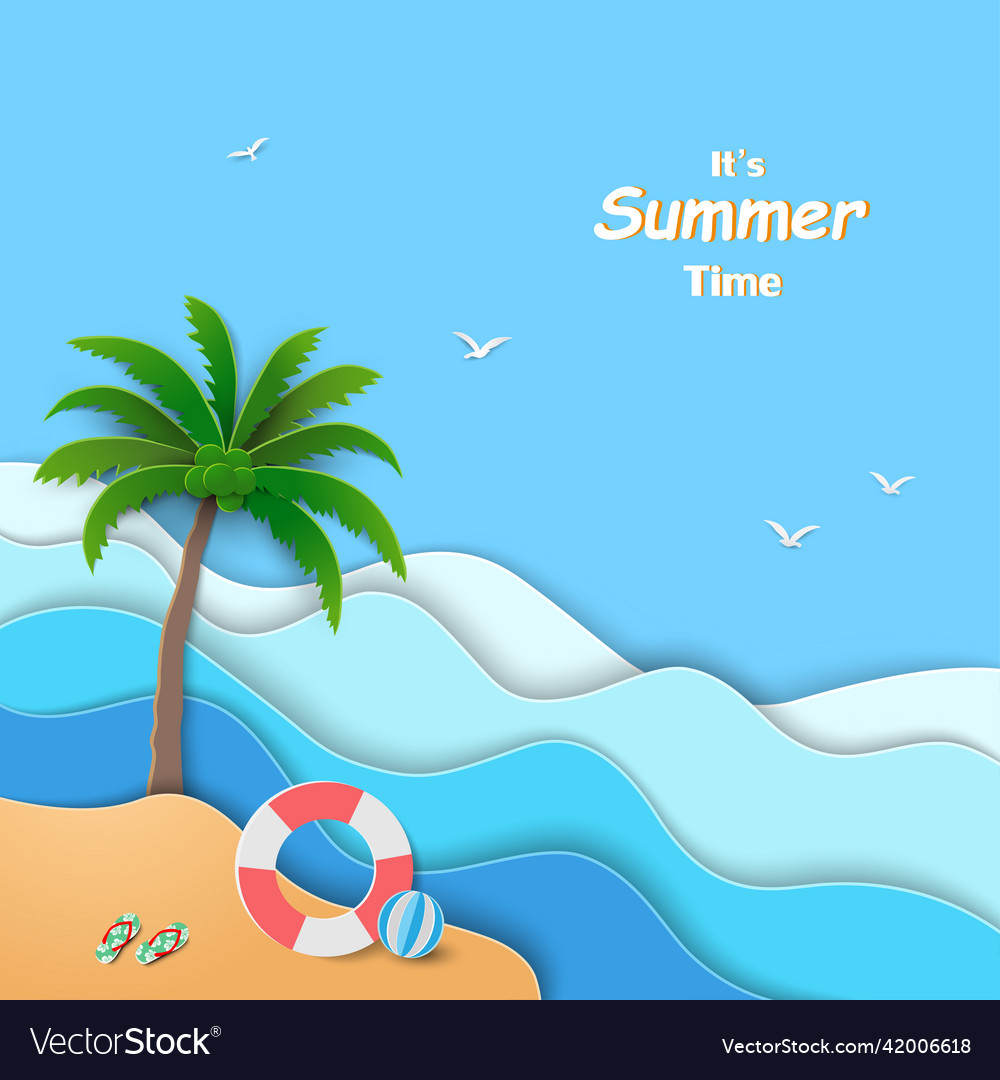 Summer vacation holiday background with view