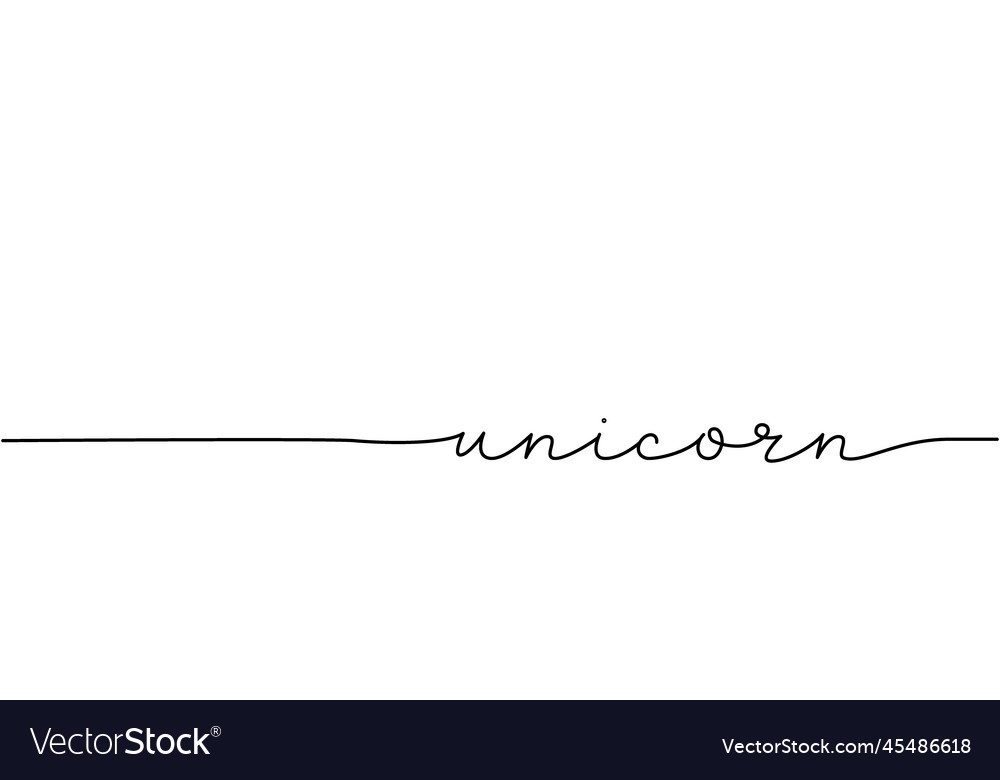 Unicorn word - continuous one line