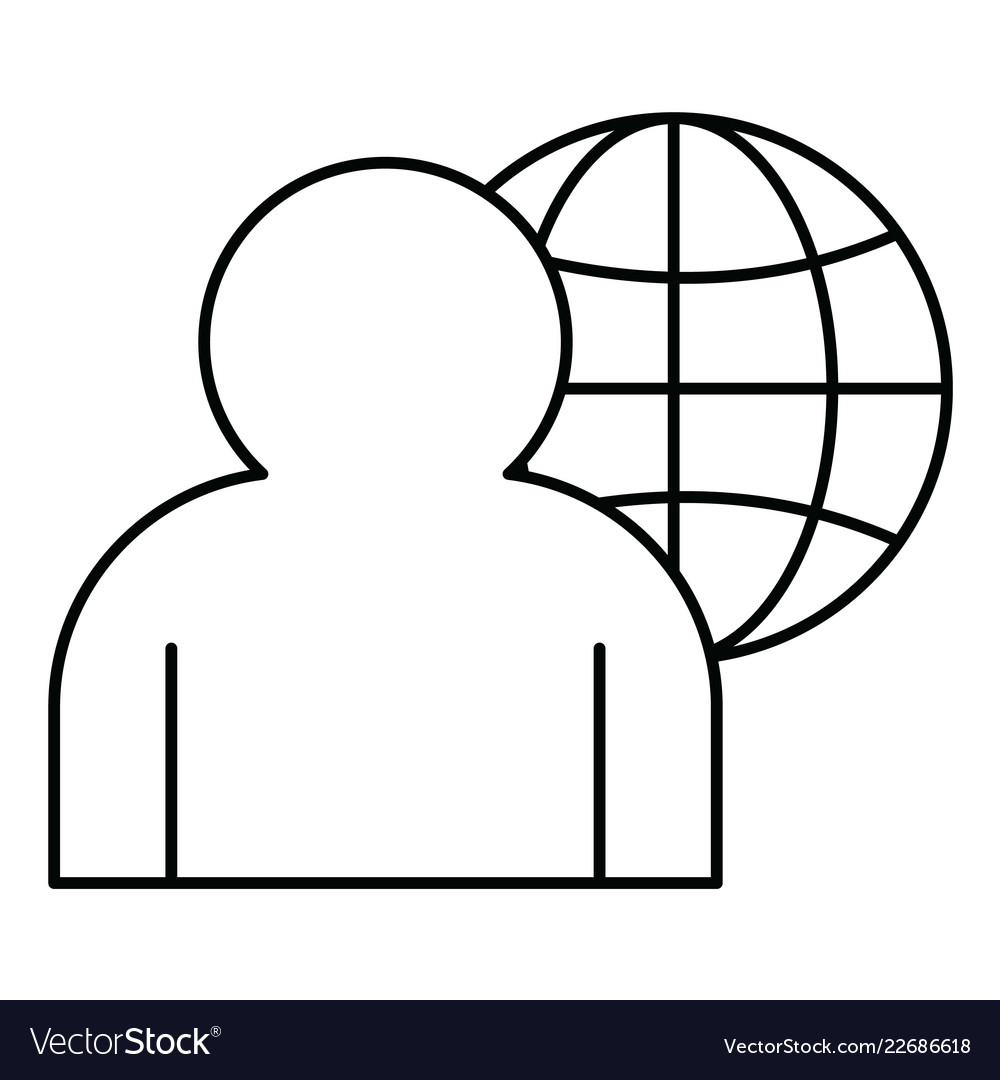 User icon in creative design with elements