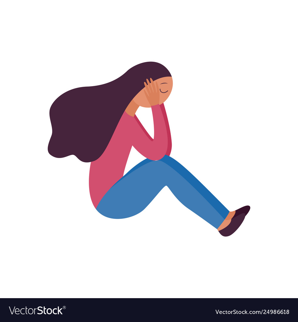 Woman with Head Down - Distress