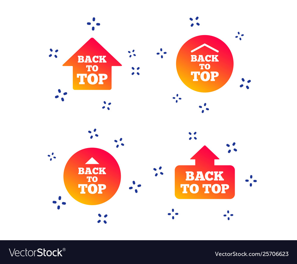 Back to top signs scroll up with arrow