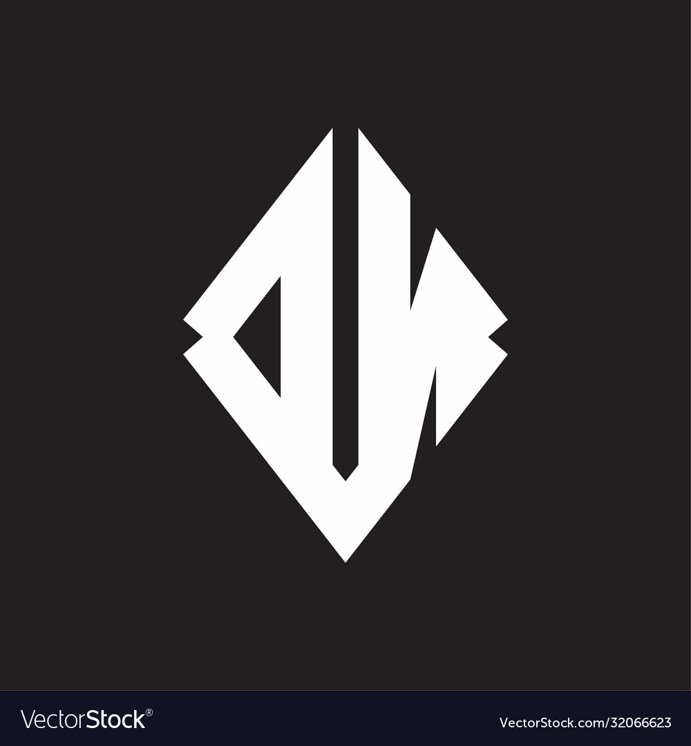 Dn logo monogram with sharp square design template