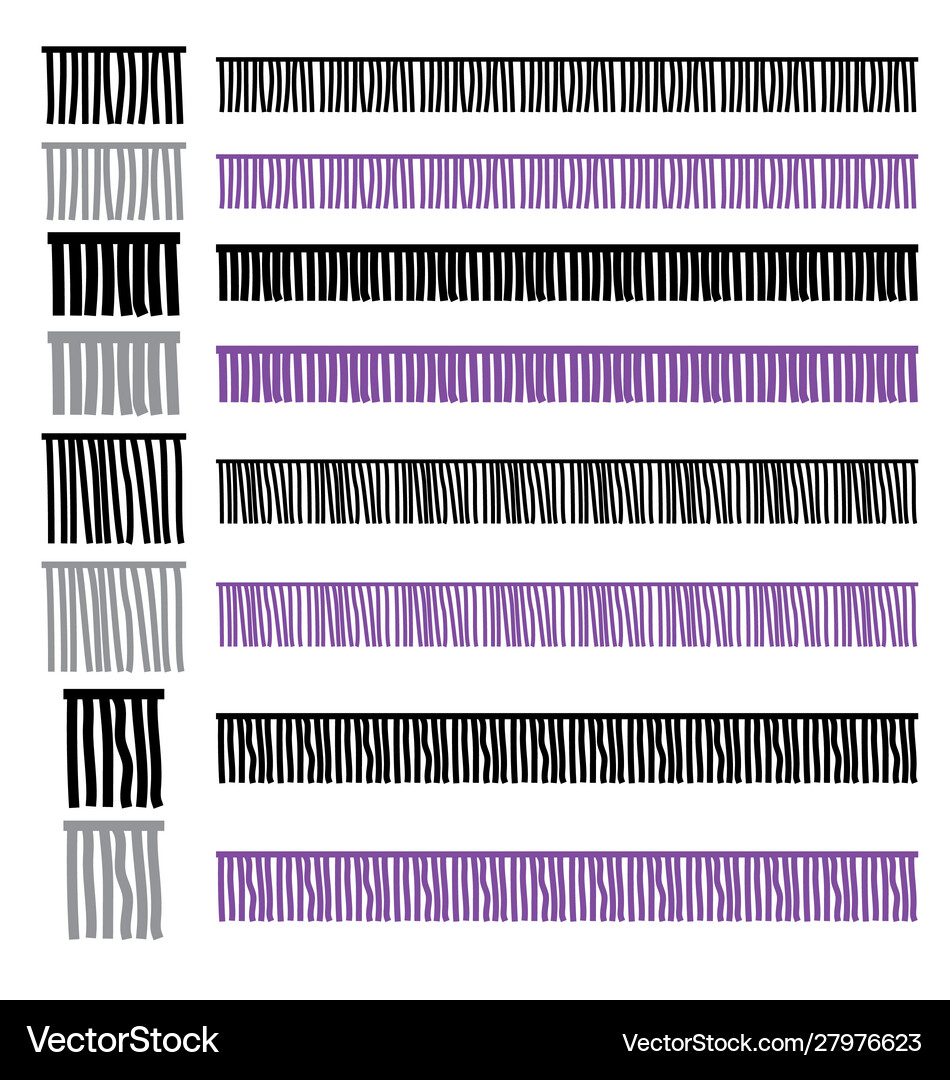 Fringe Pattern Elements - Fashion Brush Royalty Free Vector