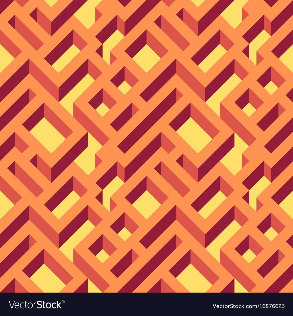 Isometric seamless maze pattern