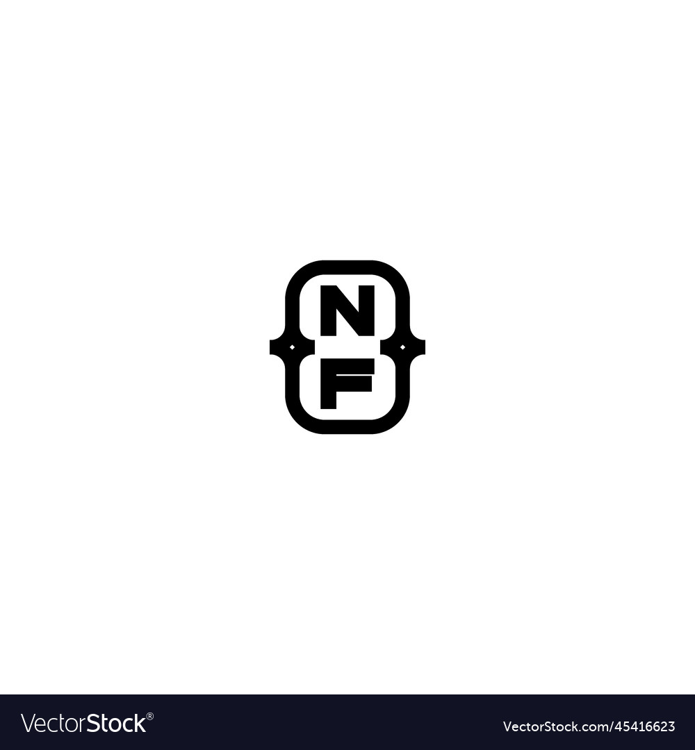 Nf line bold concept logo initial