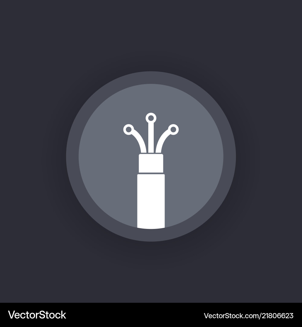 Optic cable icon Royalty Free Vector Image - VectorStock