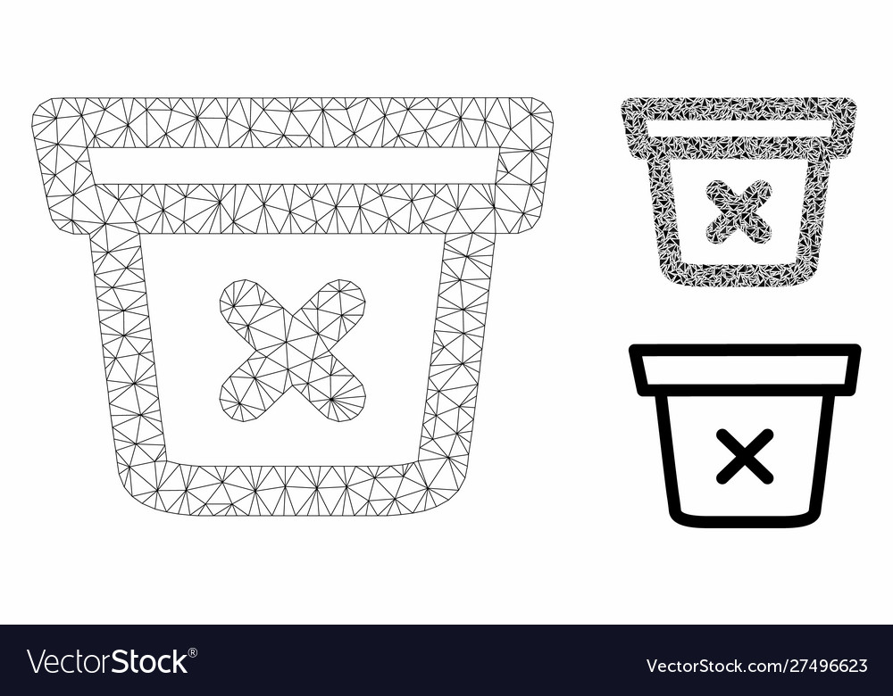 Remove data mesh carcass model and triangle vector image Remove data mesh carcass model and triangle