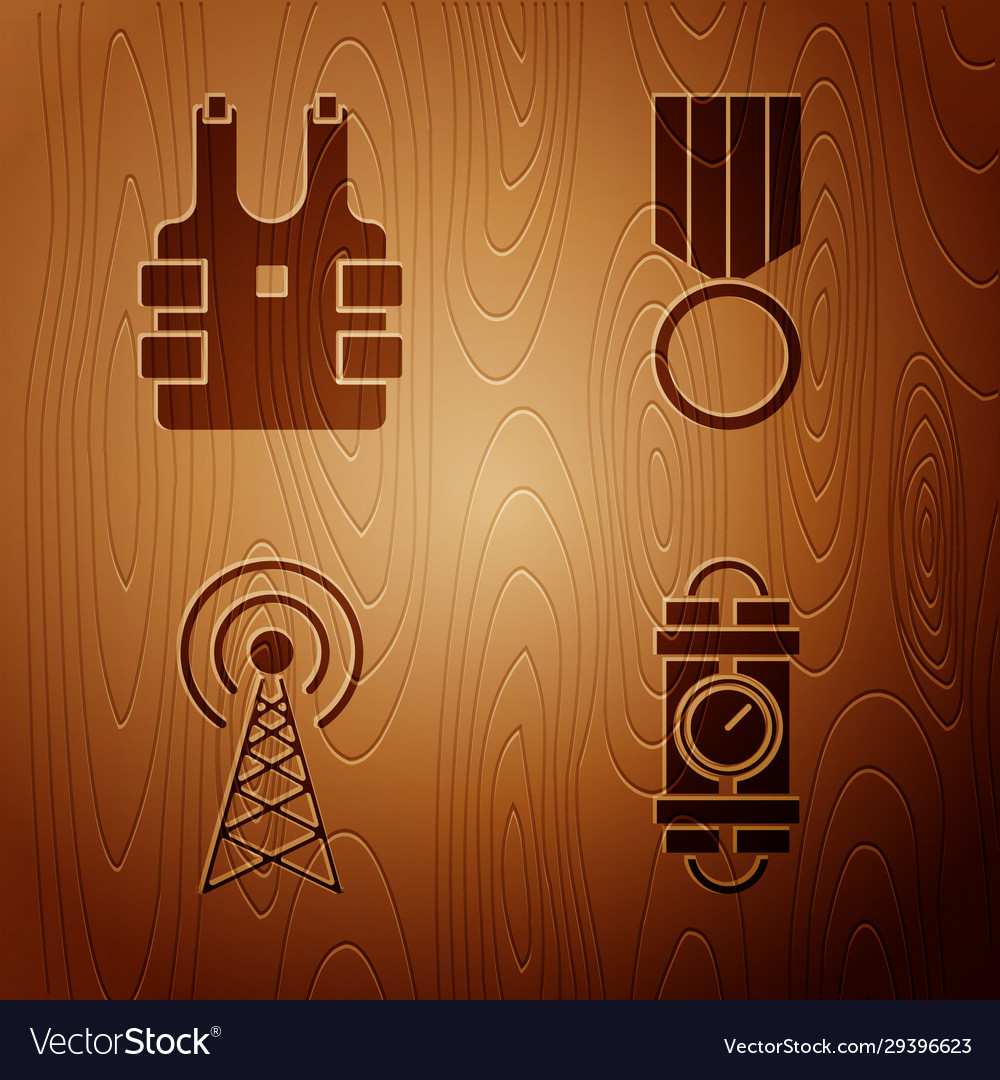 Set detonate dynamite bomb stick and timer clock vector image Set detonate dynamite bomb stick and timer clock
