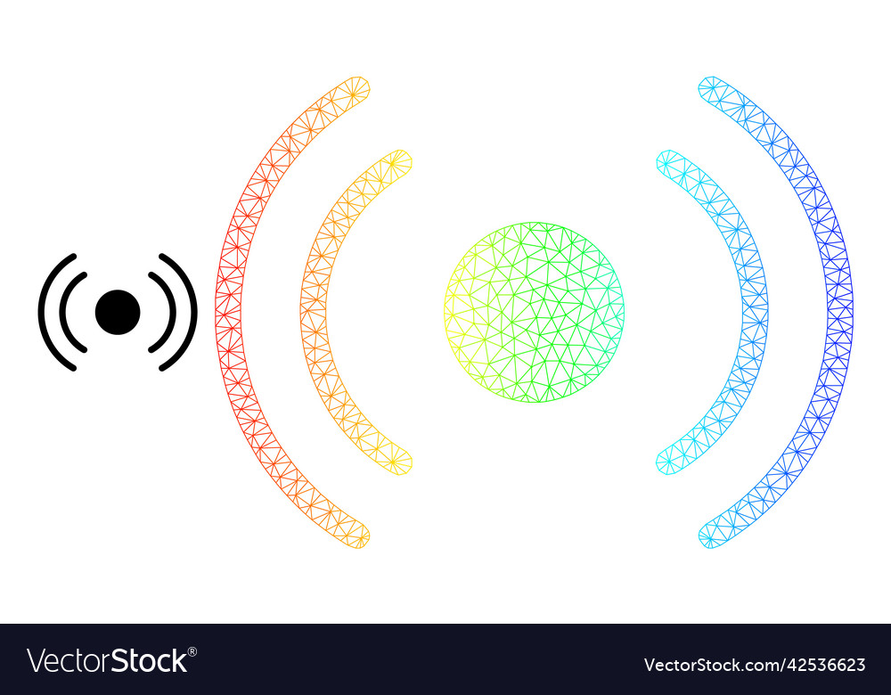 Spectrum net gradient radio internet icon vector image Spectrum net gradient radio internet icon