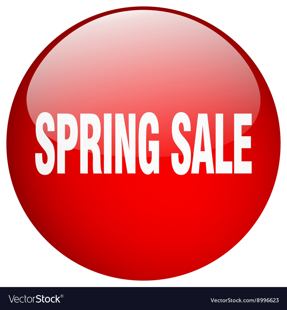 Spring sale red round gel isolated push button