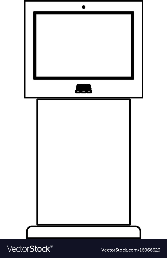 Terminal stand with touch screen black color path