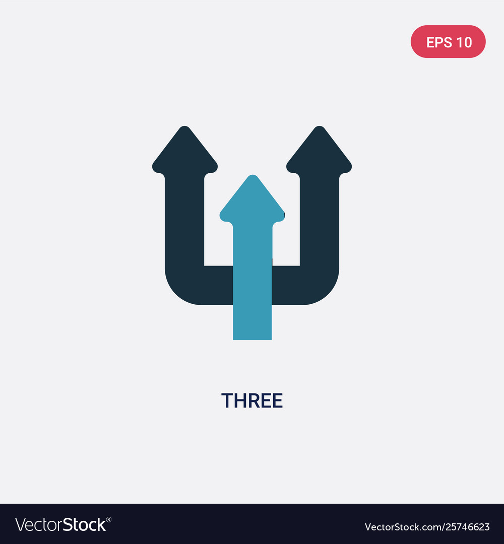 Two color three icon from orientation concept