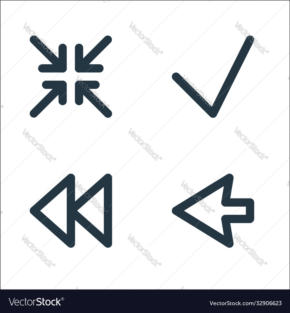 User interface line icons linear set quality vector image User interface line icons linear set quality