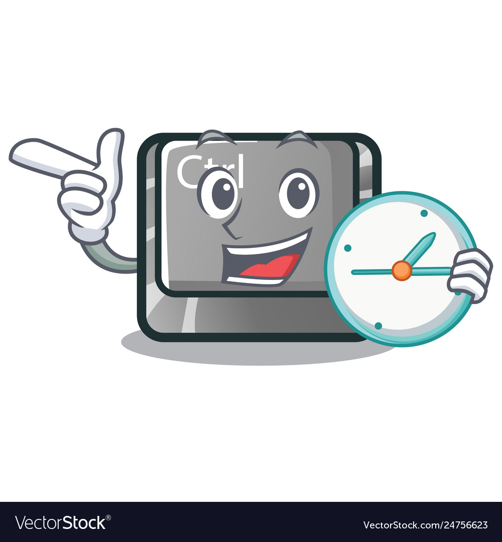 With clock ctrl button isolated in mascot
