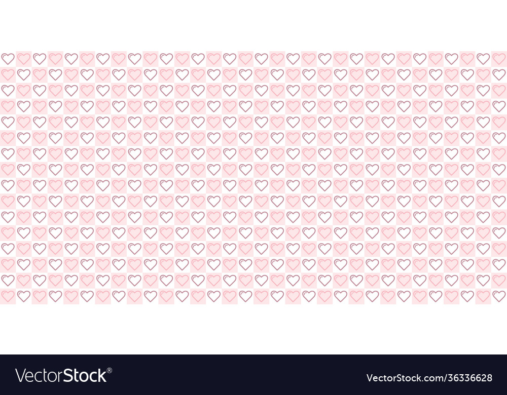Checkered heart seamless repeat pattern background vector image Checkered heart seamless repeat pattern background