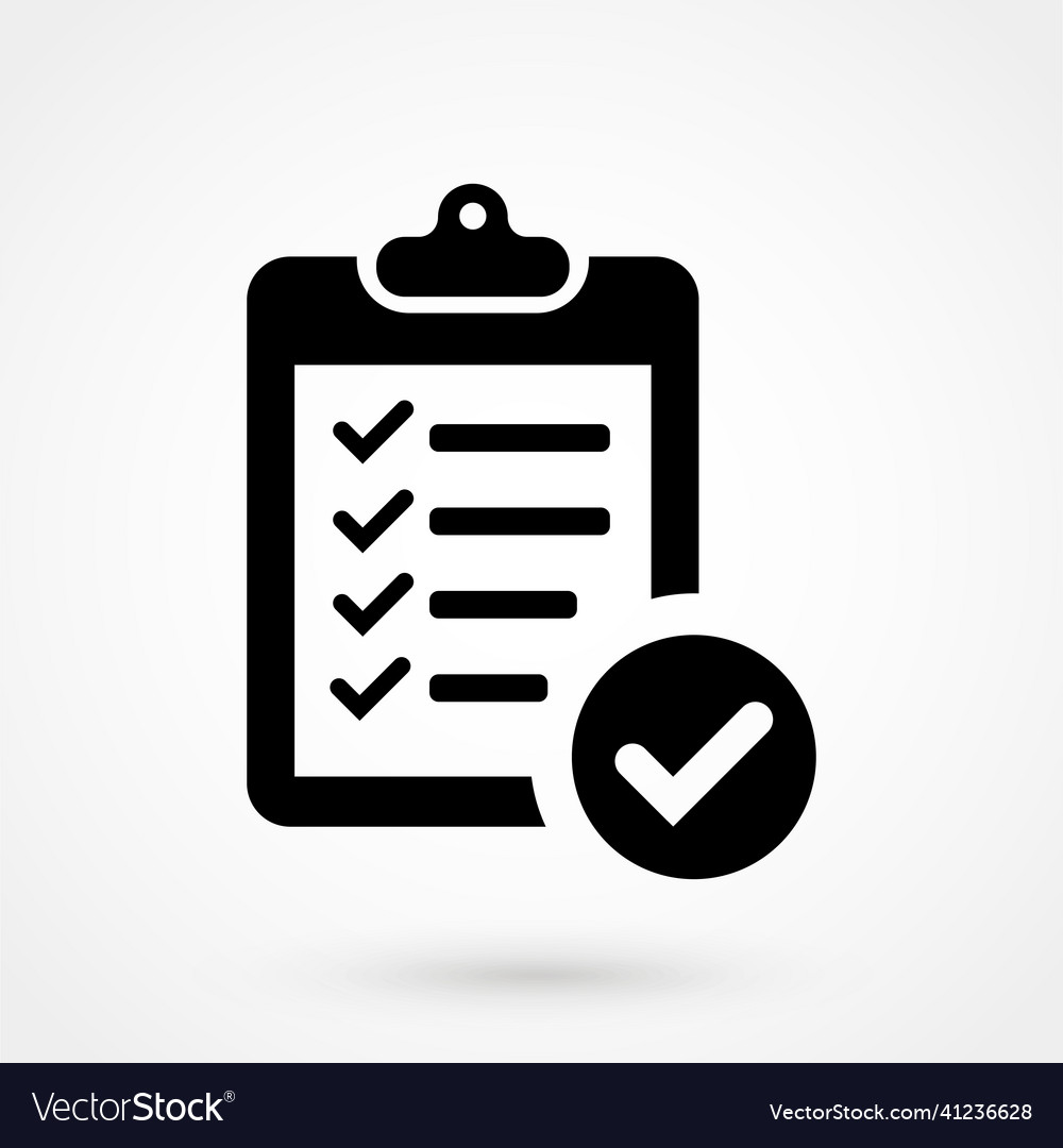 Checklist icon one of set web icons Vector Image Checklist icon one of set web icons