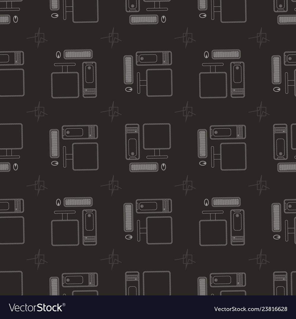 Computer print desktop pc seamless pattern