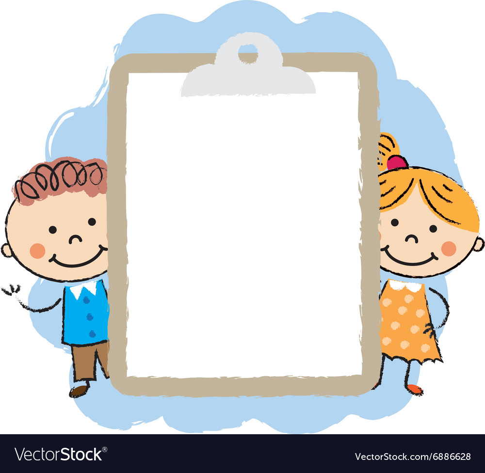 Cute Cartoon Kids Frame Stock Vector (Royalty Free) 667725373