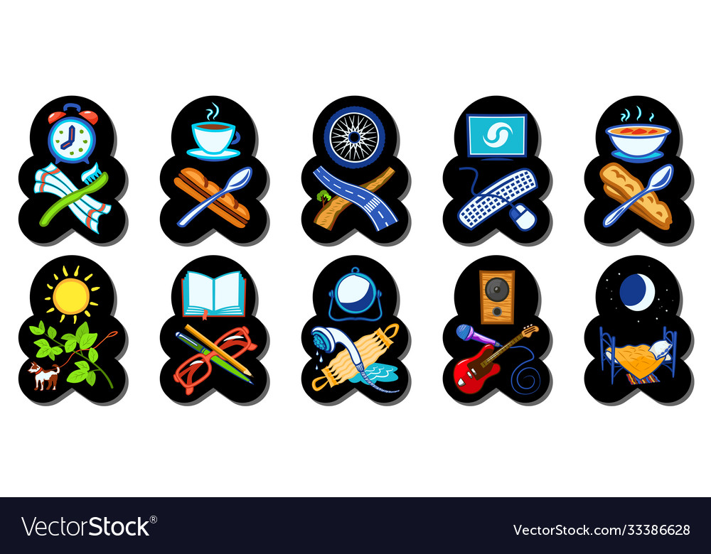 Daily schedule Royalty Free Vector Image - VectorStock