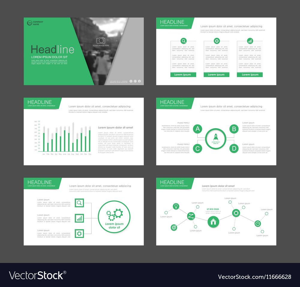 Infographic elements for presentation templates Vector Image