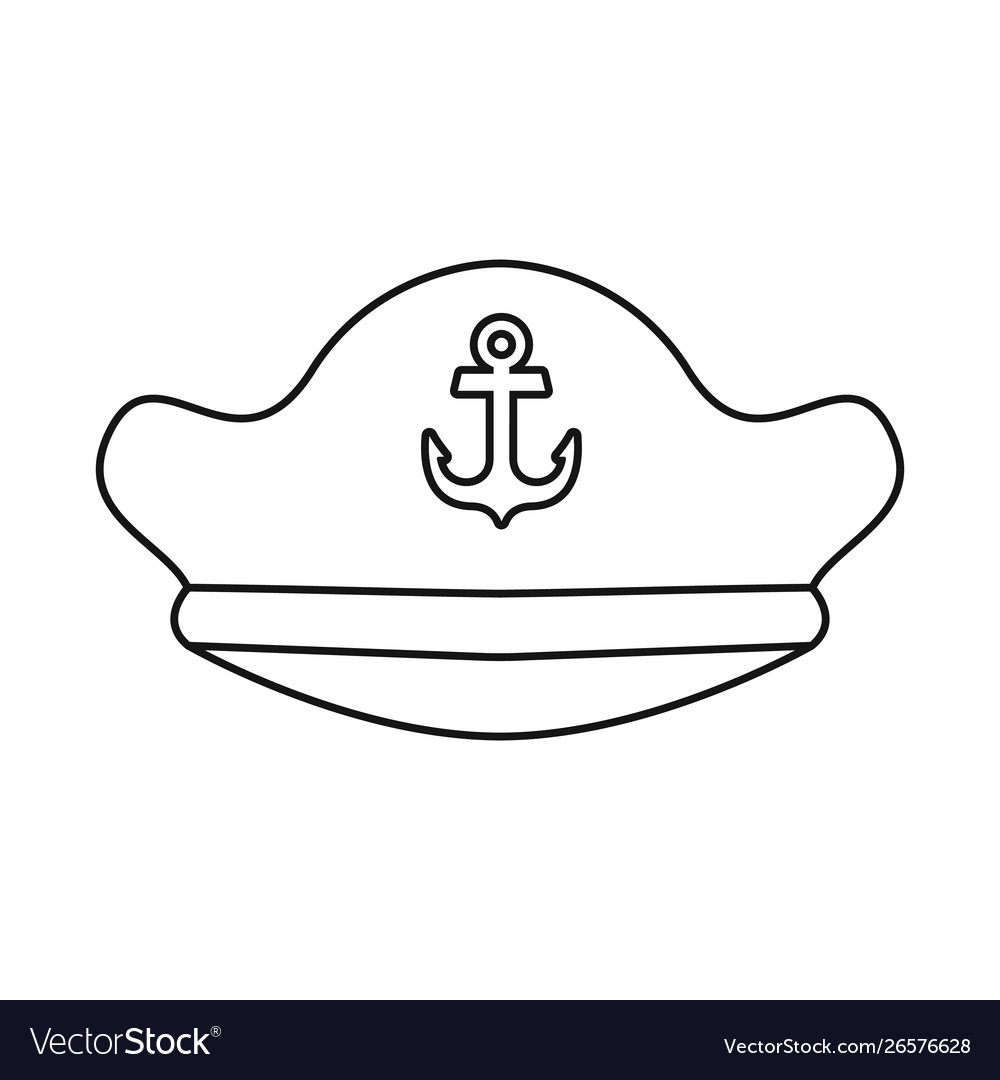 Isolated object cap and captain symbol set