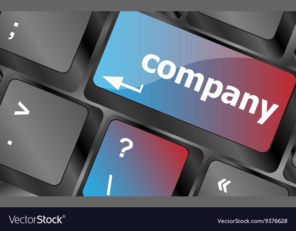 Keyboard key with company button keys