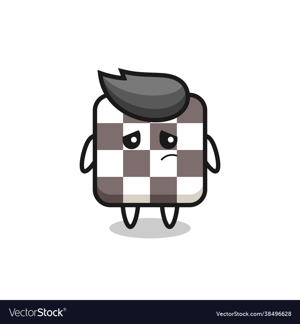 Lazy gesture chess board cartoon character vector image Lazy gesture chess board cartoon character