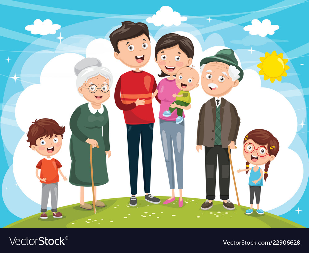 Of happy family Royalty Free Vector Image - VectorStock