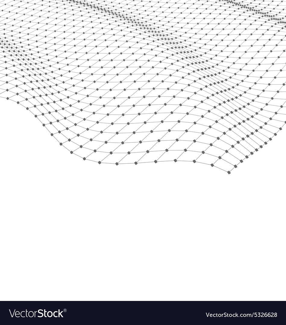 Polygonal Wireframe Mesh Surface