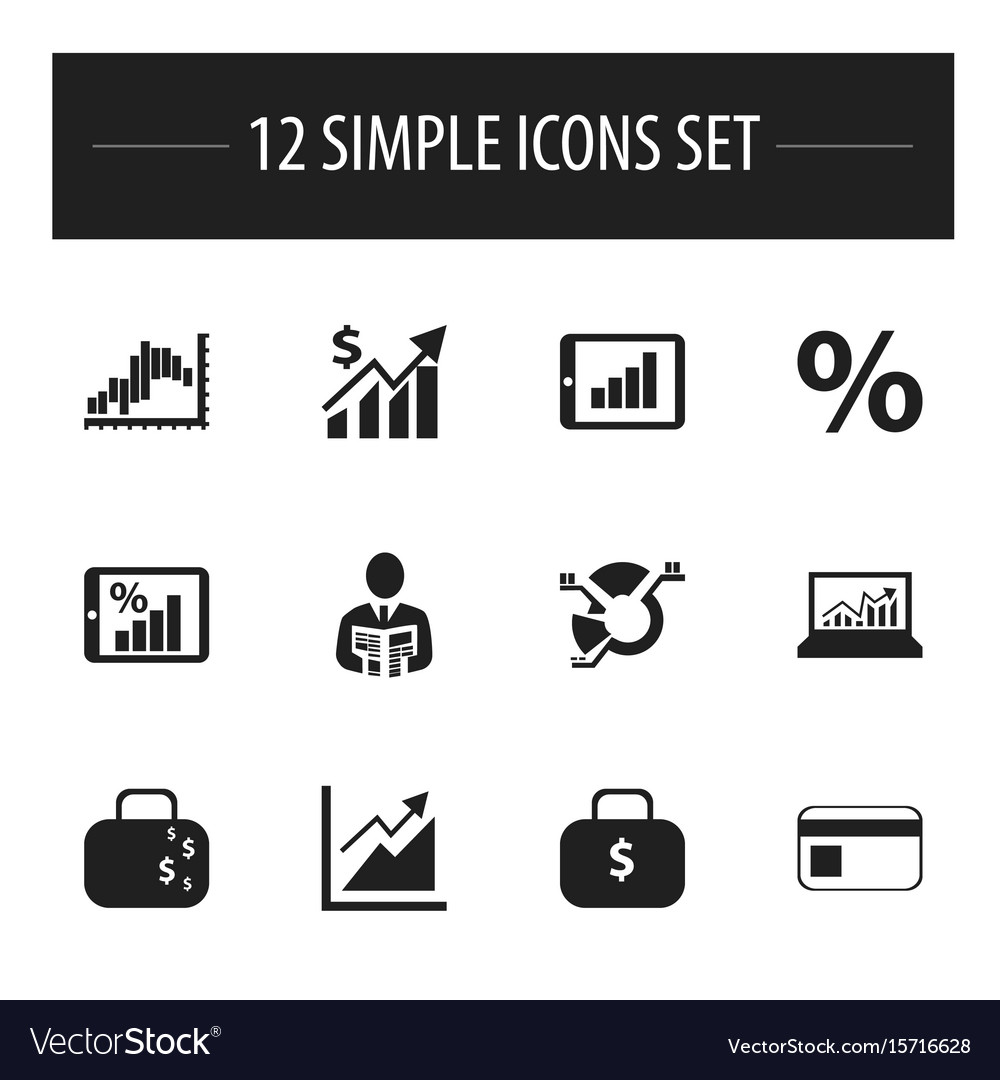 Set of 12 editable logical icons includes symbols