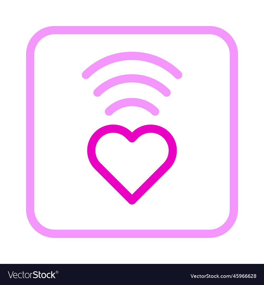 Signal icon duocolor pink style valentine element