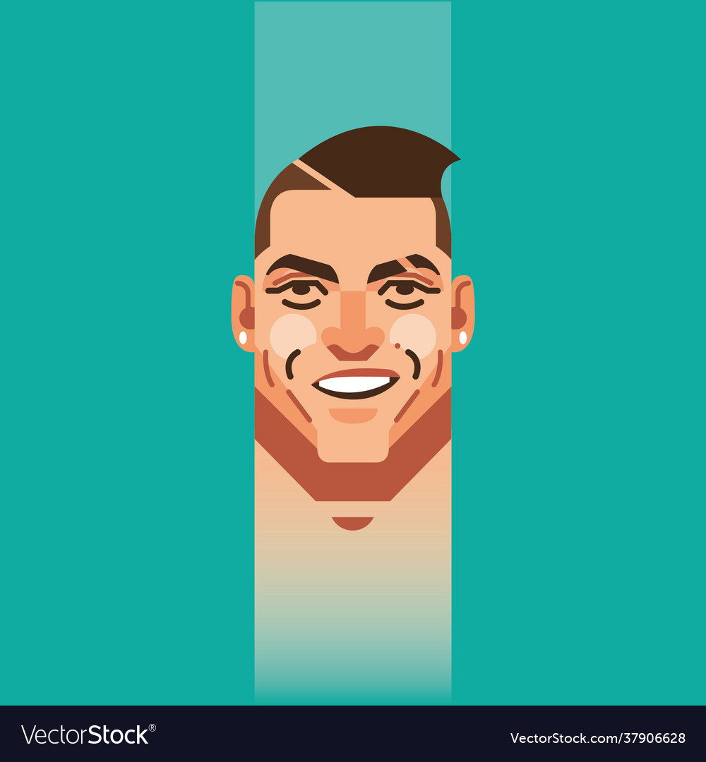 Soccer player ronaldo Royalty Free Vector Image