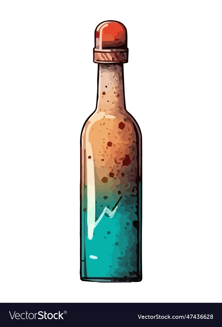 Wine bottle icon on transparent background Vector Image