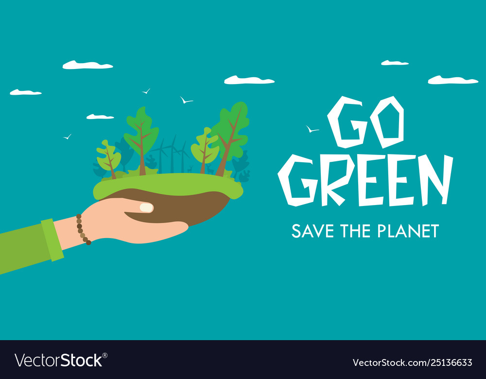 A happy earth day banner for environment safety Vector Image