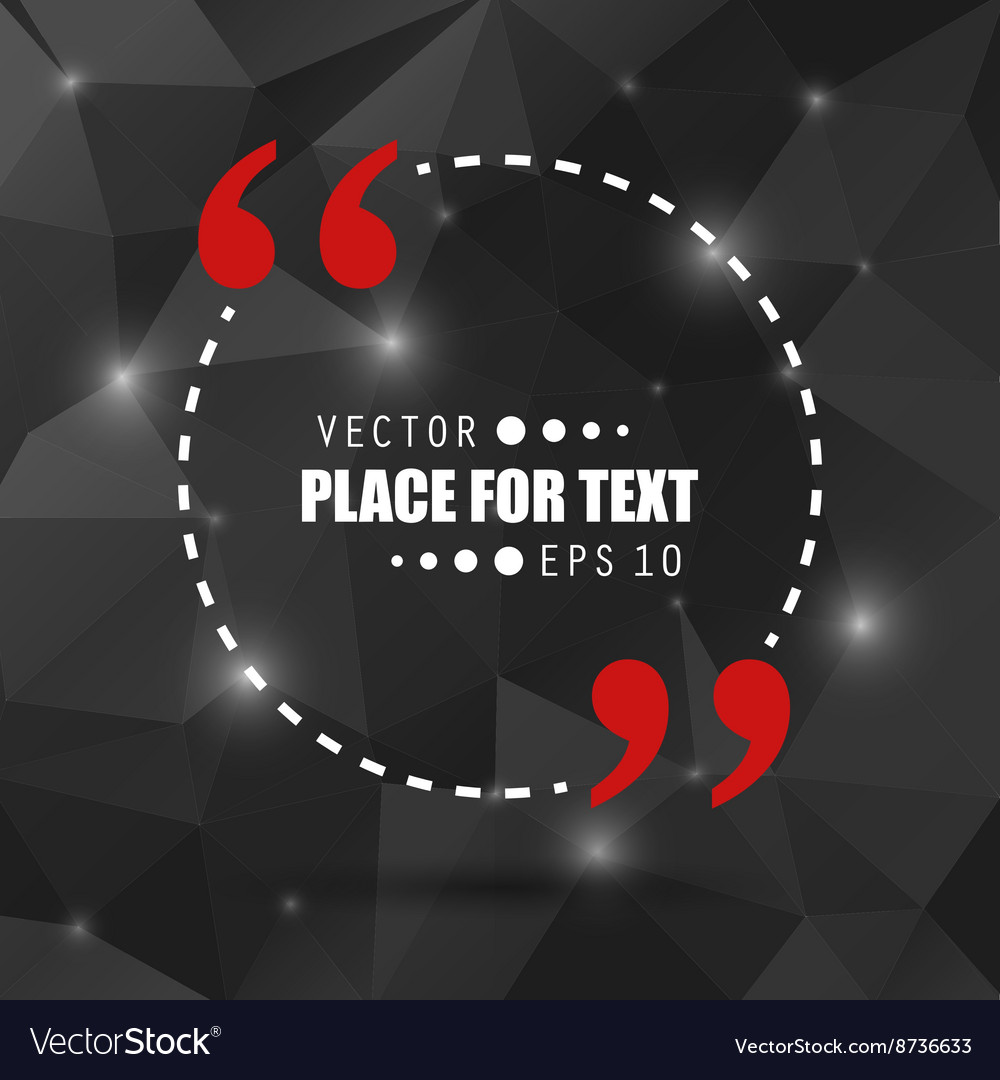 Abstract concept empty speech square quote