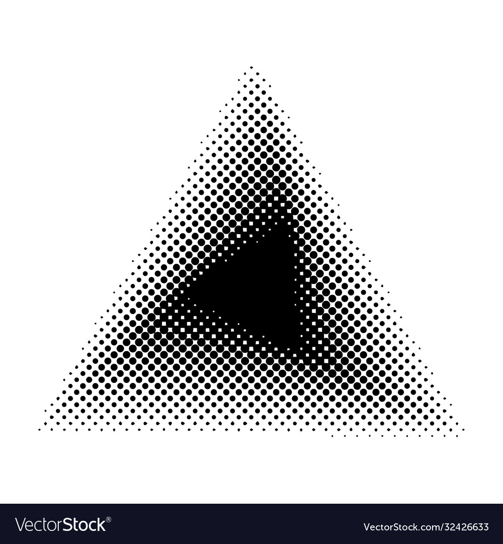 Abstract triangle halftone pattern collection vector image Abstract triangle halftone pattern collection