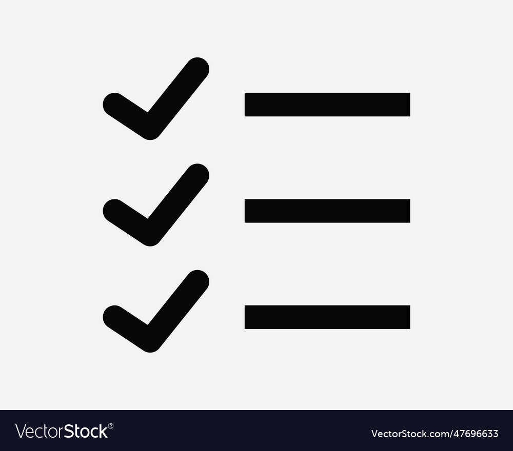 Checklist icon check list checkmark menu tick ok vector image Checklist icon check list checkmark menu tick ok