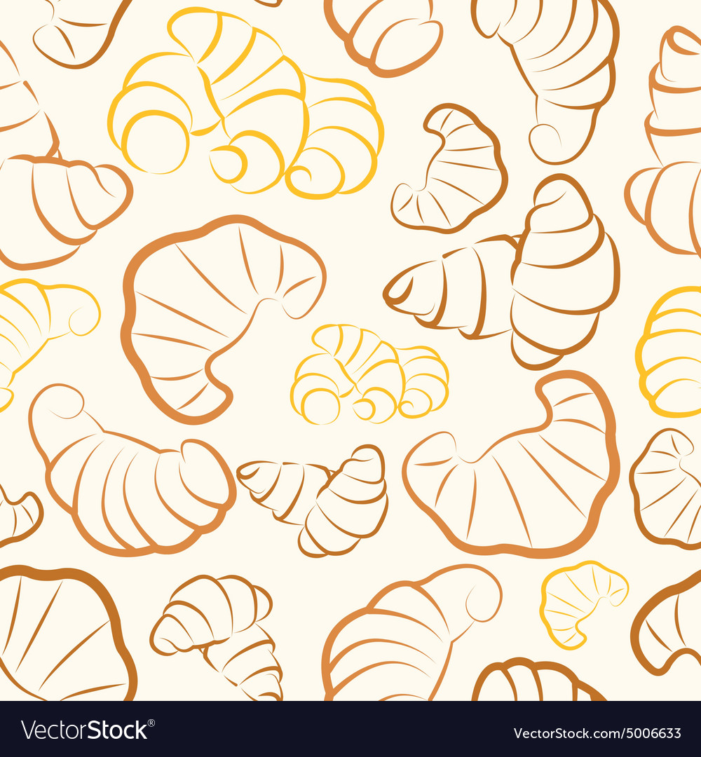 Croissant seamless Royalty Free Vector Image - VectorStock