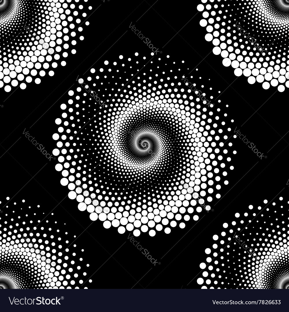 Design seamless spiral dots pattern